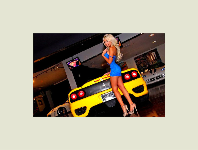 Woman in Blue Dress — Yellow, Dramatic, Night