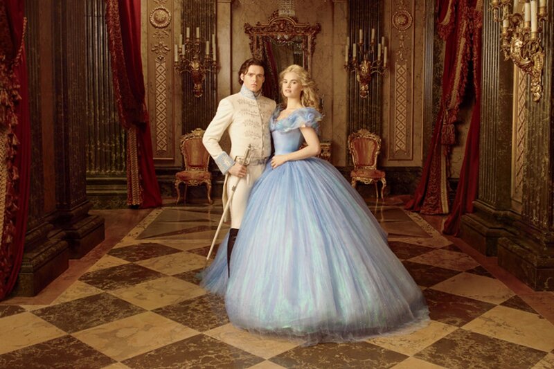Woman in Blue Gown — Dramatic, Photograph, Man in White Suit