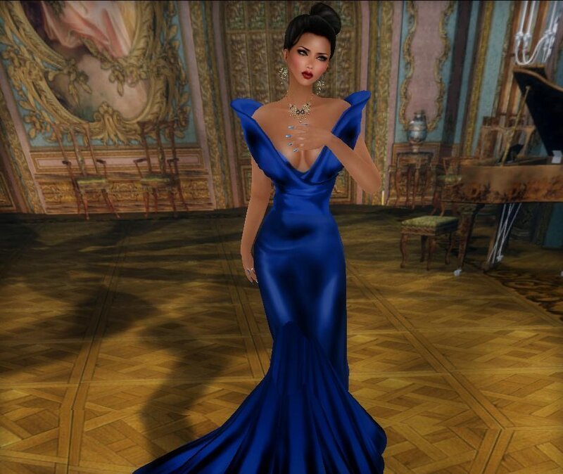 Woman in Blue Gown — Formal