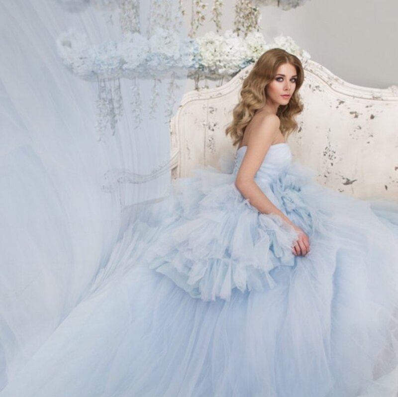 Woman in Blue Gown — Light Blue