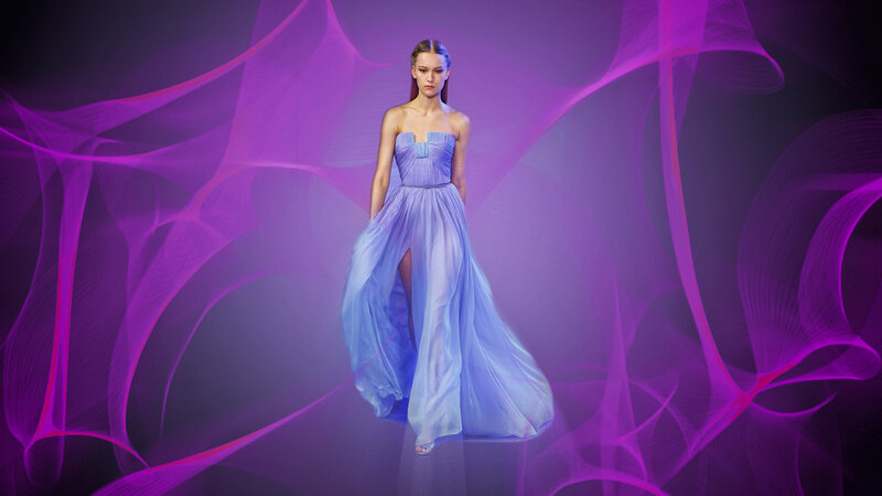 Woman in Blue Gown — Purple