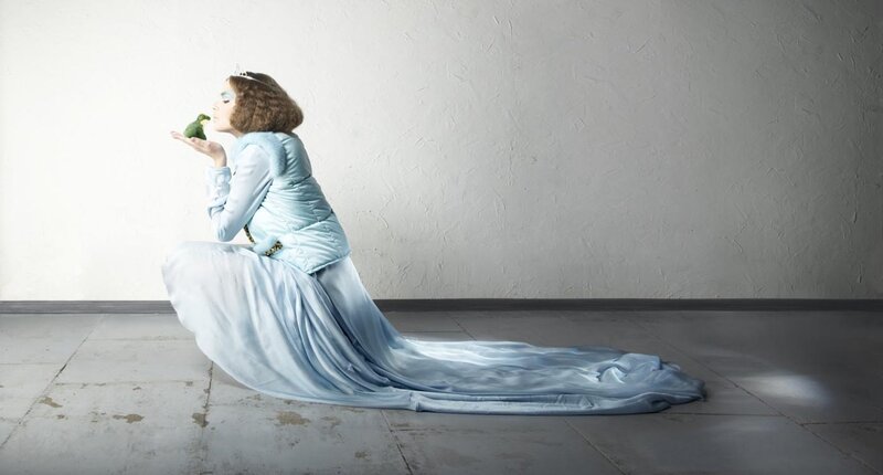 Woman in Blue Gown — Serene, Photograph