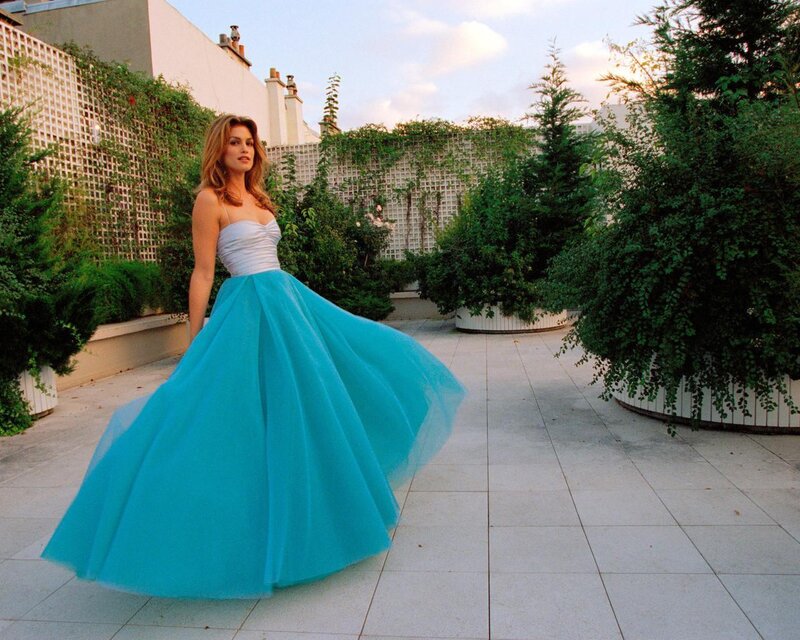 Woman in Blue Gown — Serene, Sunset