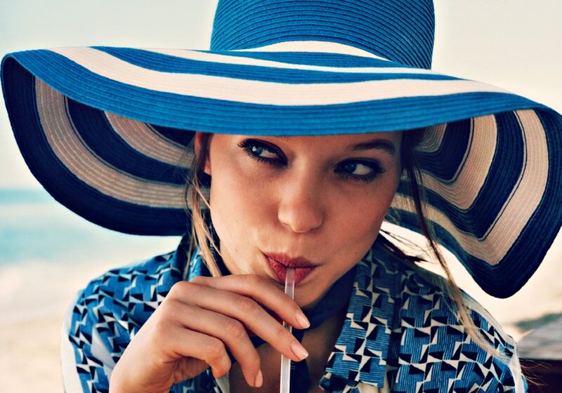 Woman in Blue Hat — Relaxed, Afternoon