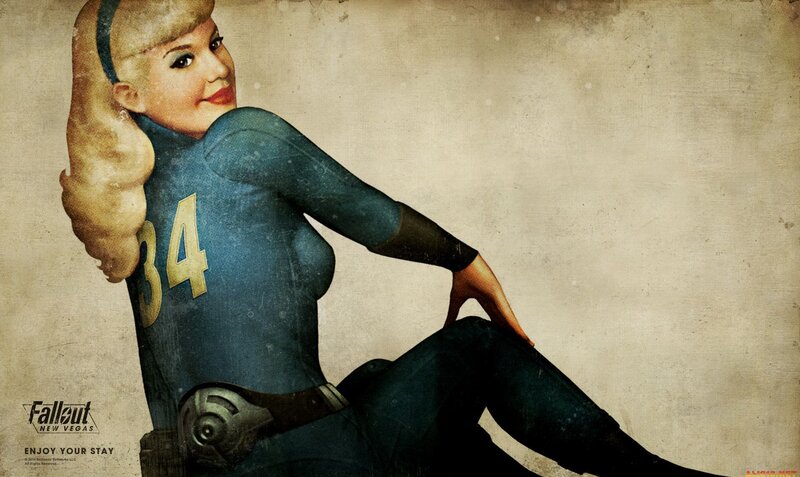 Woman in Blue Jumpsuit — Retro