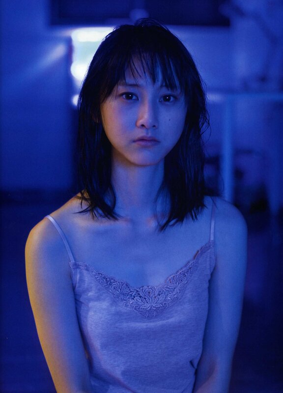 woman in blue light