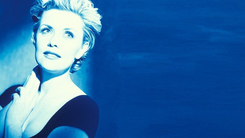 woman in blue light portrait