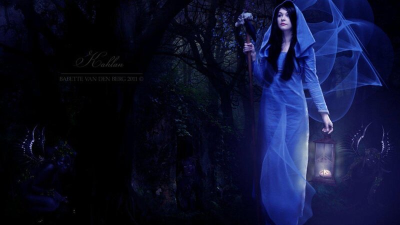 Woman in Blue Robe — Mysterious, Night