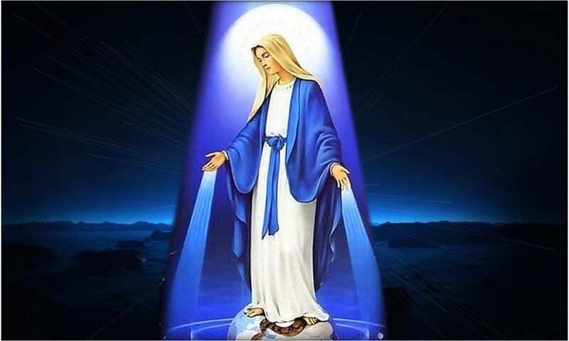 Woman in Blue Robe — Serene, Divine
