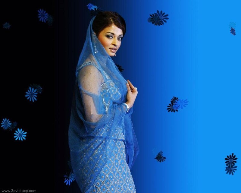 woman in blue sari