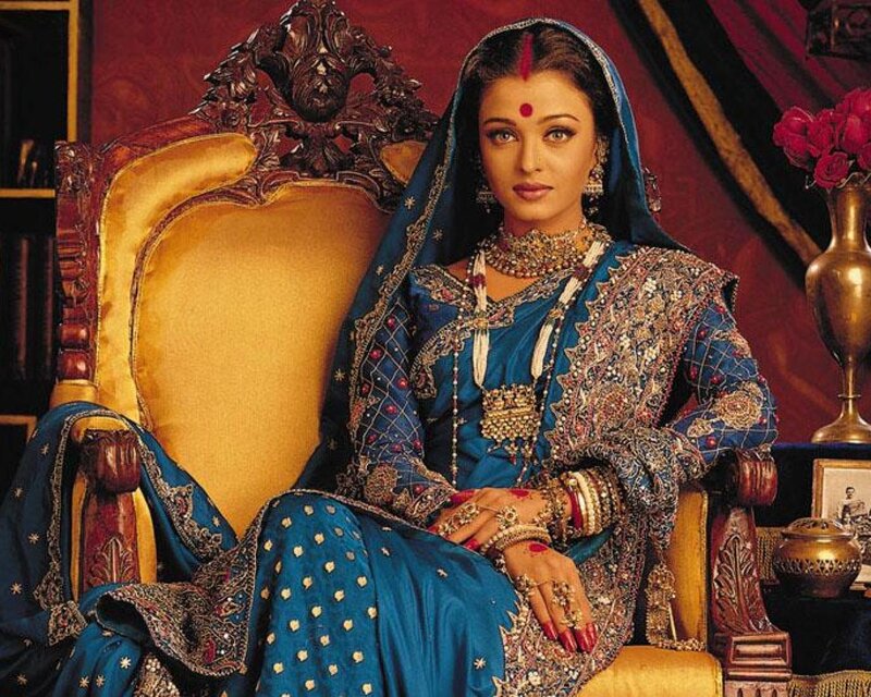 Woman in Blue Sari — Regal