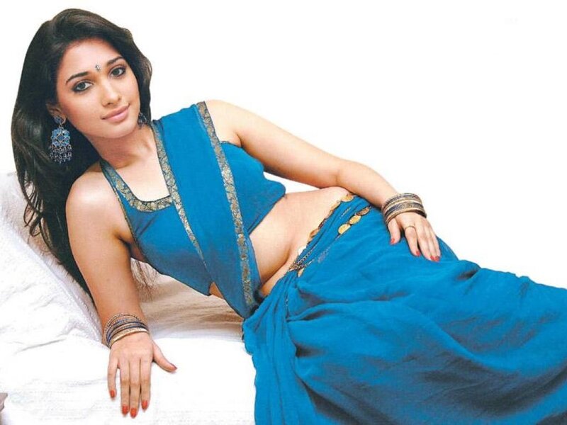Woman in Blue Sari — Relaxed