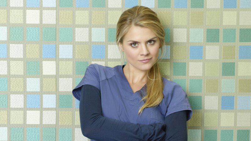 woman in blue scrubs