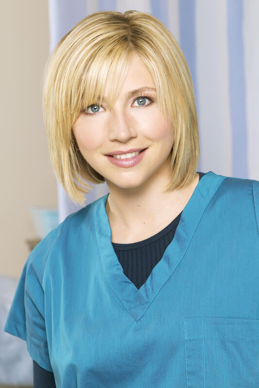 woman in blue scrubs
