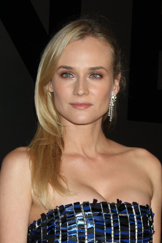 woman in blue strapless dress