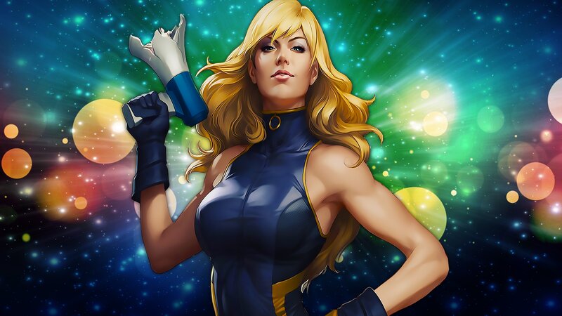 Woman in Blue Suit — Dramatic, Night