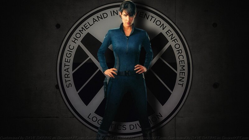 Woman in Blue Suit — Serious, Photograph, Logo