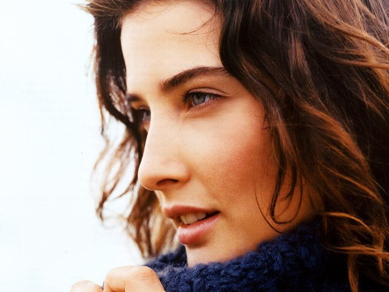 woman in blue sweater