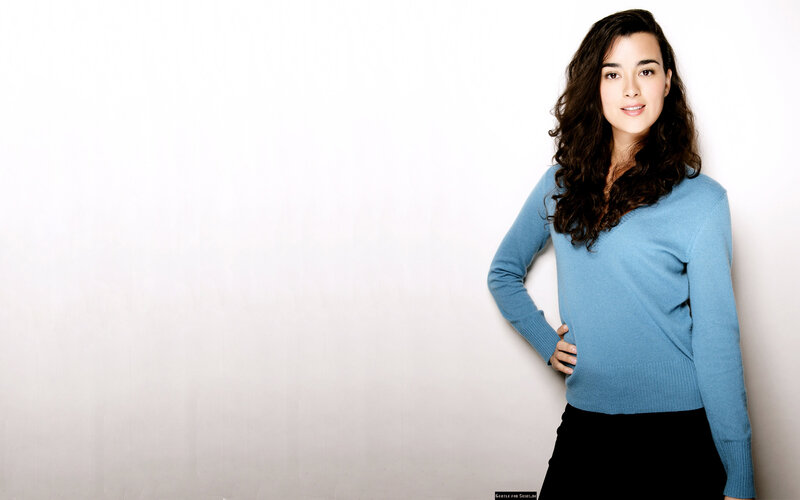 woman in blue sweater