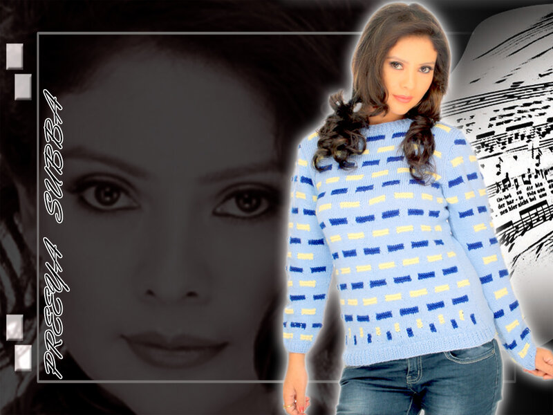 Woman in Blue Sweater — Dramatic, Photograph, Jeans