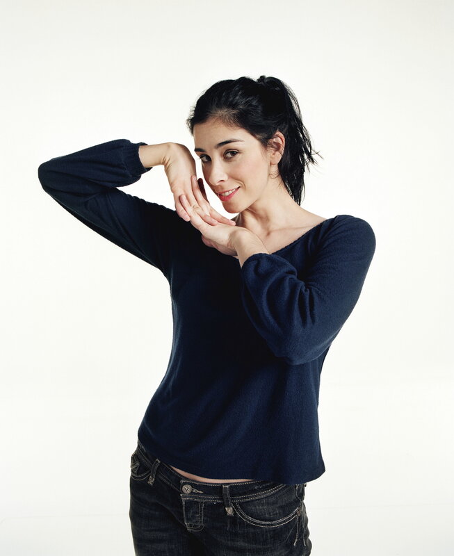 Woman in Blue Sweater — Neutral, Photograph, Jeans