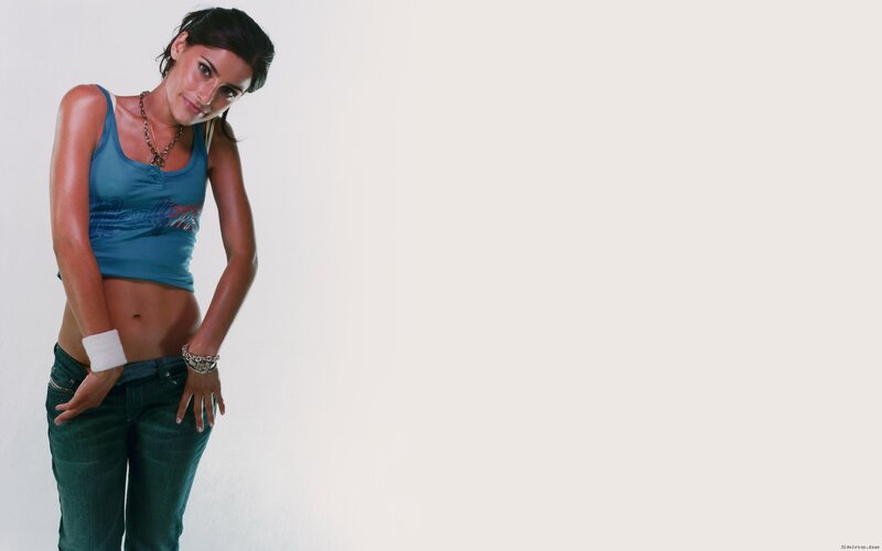 woman in blue tank top