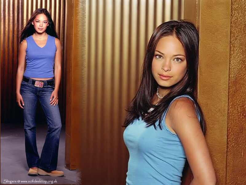 woman in blue tank top