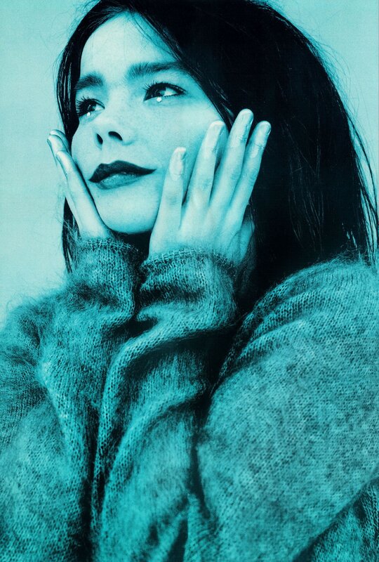woman in blue-toned portrait