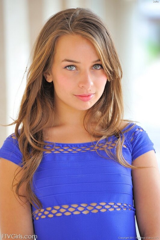 woman in blue top