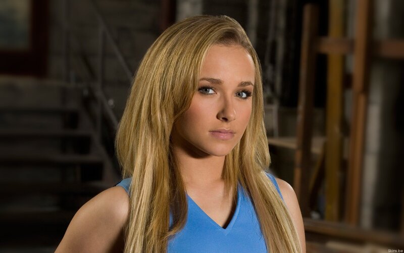 woman in blue top