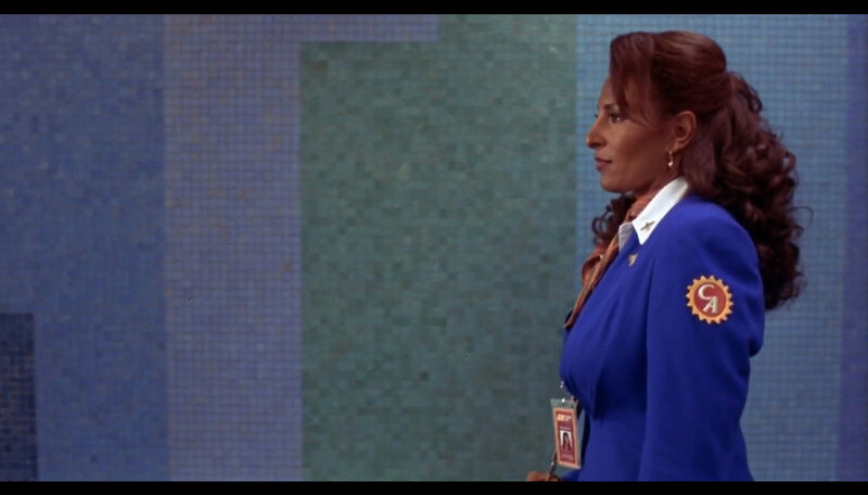 woman in blue uniform