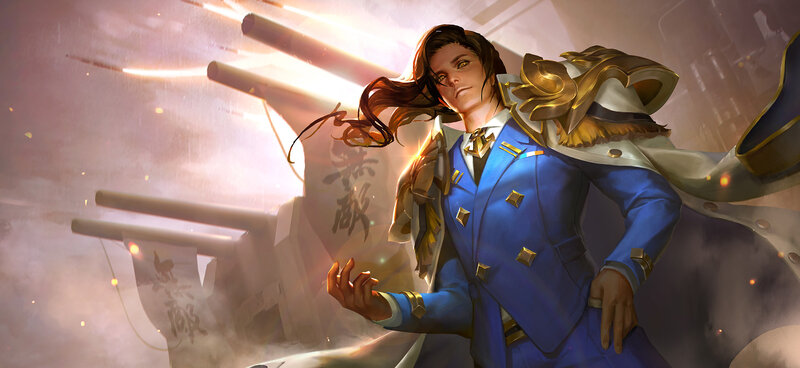 Woman in Blue Uniform — Dramatic, Digital Art