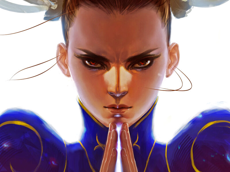 Woman in Blue Uniform — Intense
