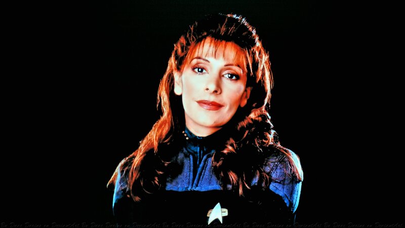 Woman in Blue Uniform — Serious, Photograph, Starfleet Insignia