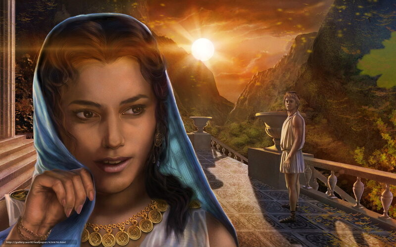 woman in blue veil at sunset