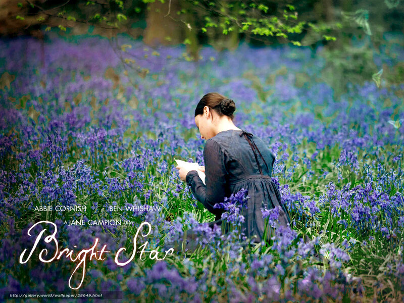Woman in Bluebell Field — Purple