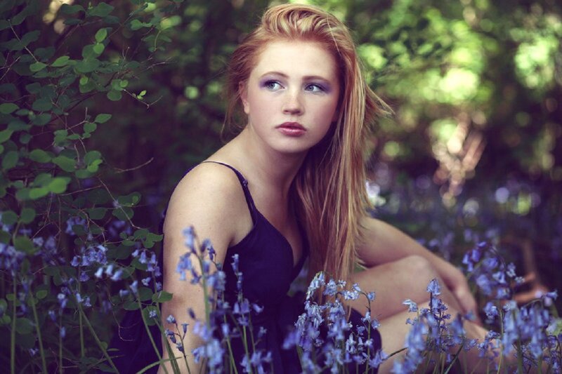 Woman in Bluebells