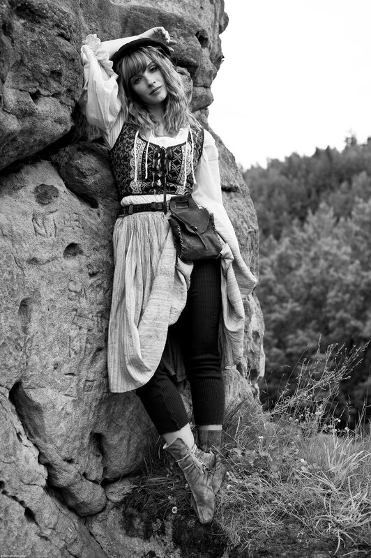 woman in bohemian attire