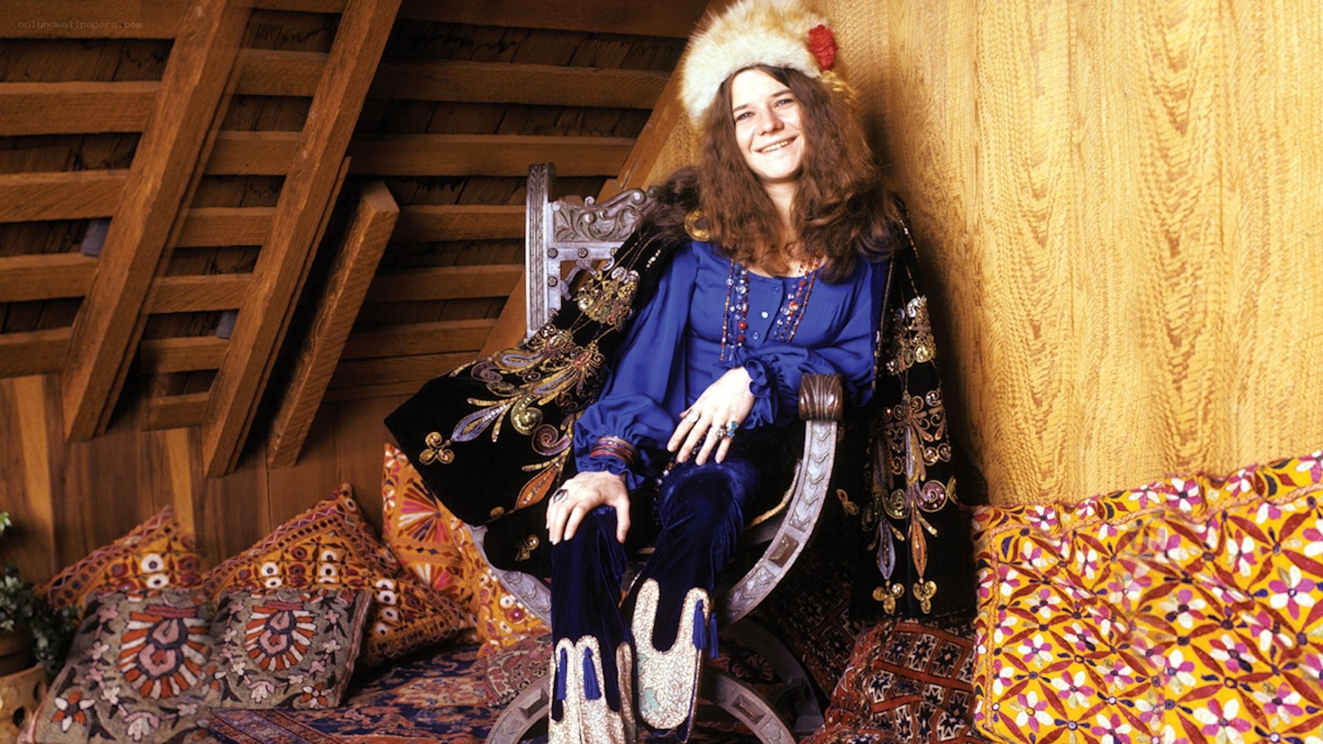 Woman in bohemian attire