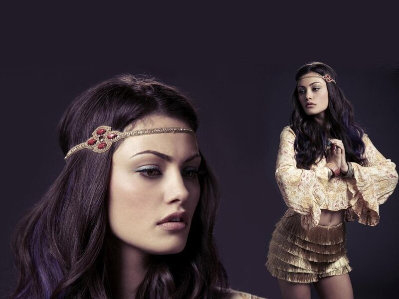Woman in Bohemian Outfit — Purple, Dramatic