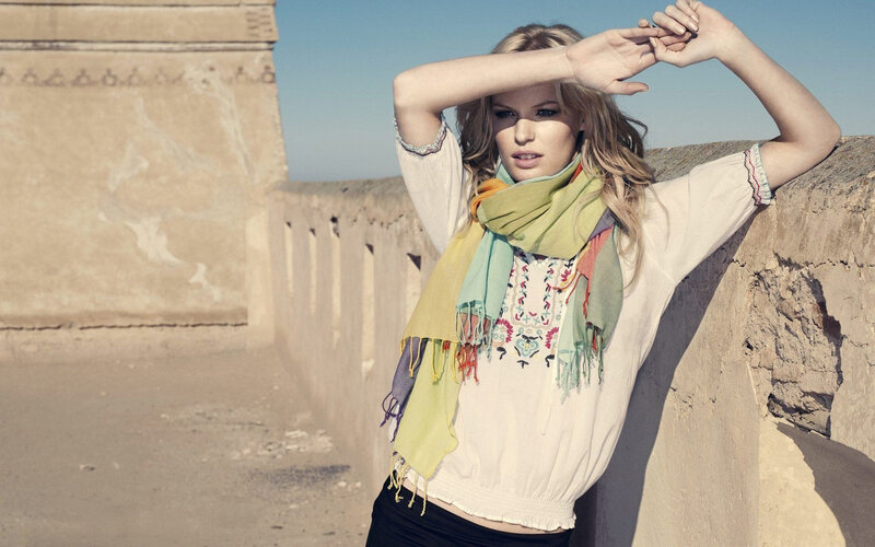 Woman in Boho Outfit — Beige