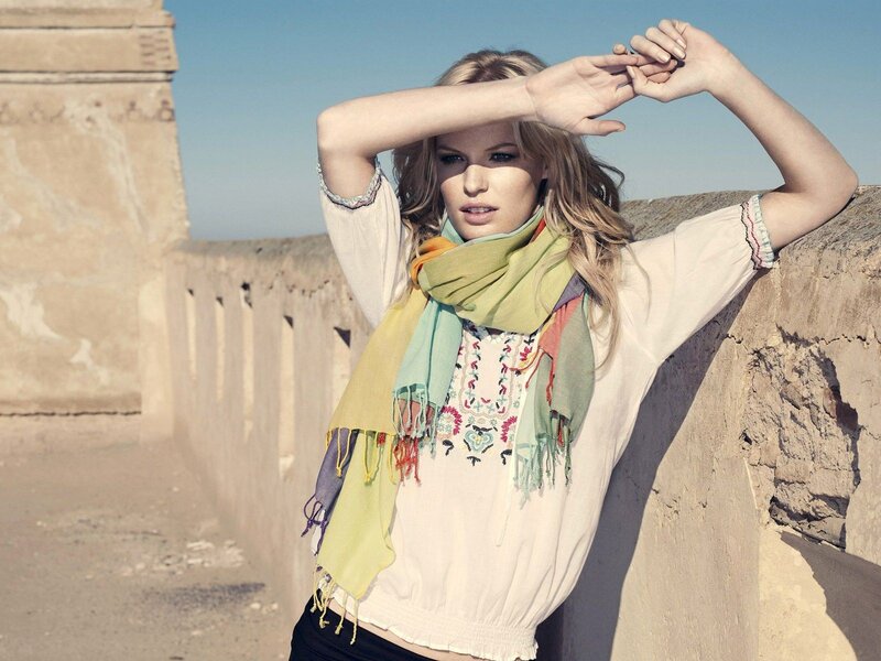 woman in boho outfit outdoors
