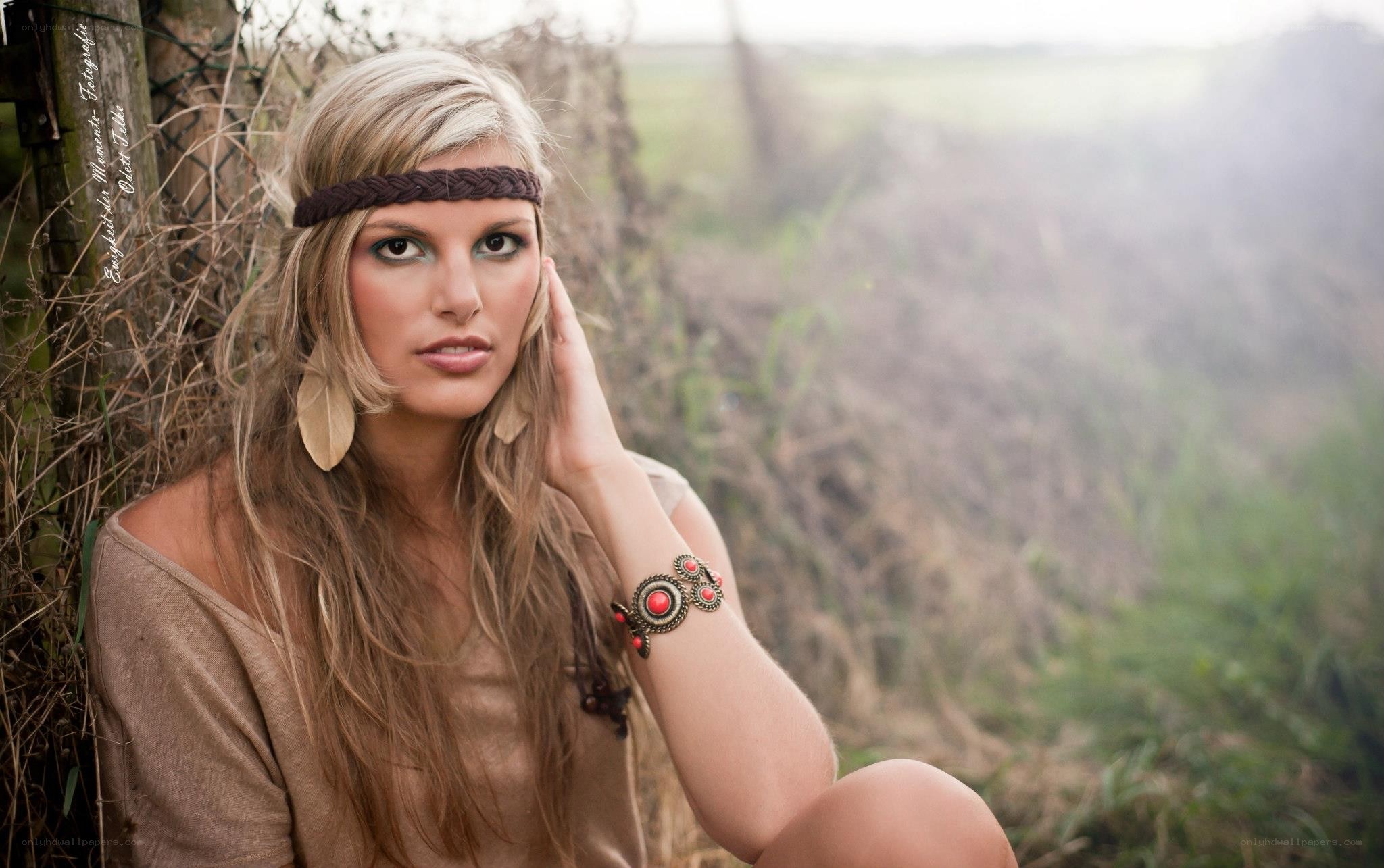 woman in boho style