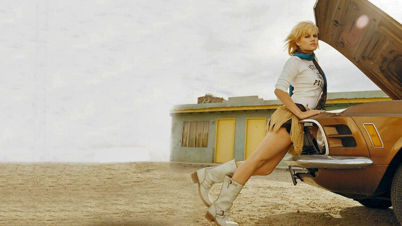 Woman in Boots on Car — Brown