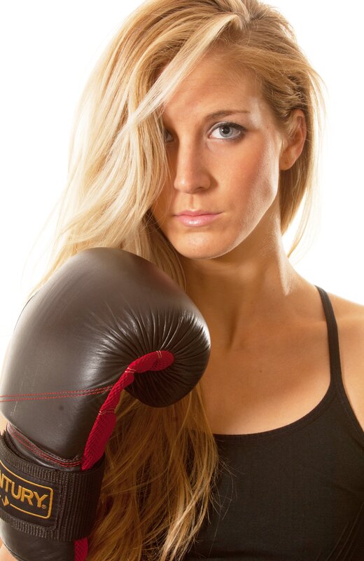 woman in boxing glove