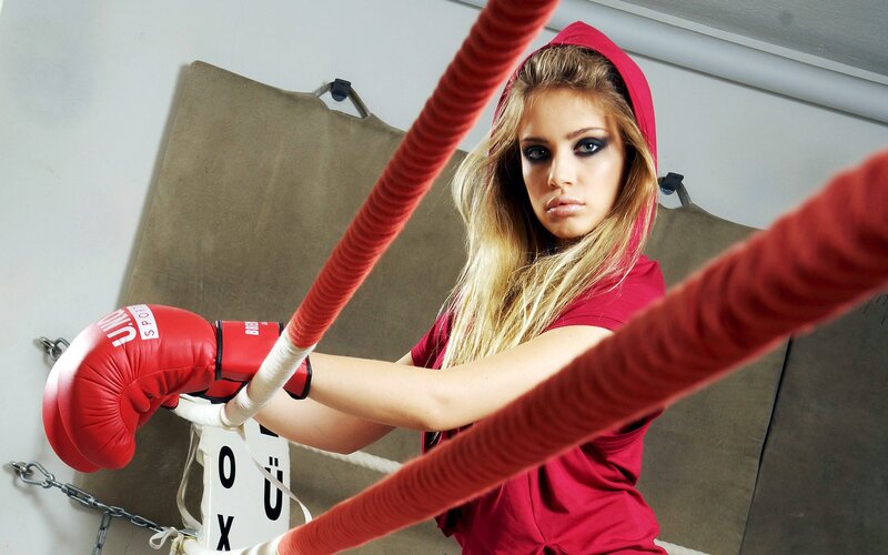 woman in boxing ring
