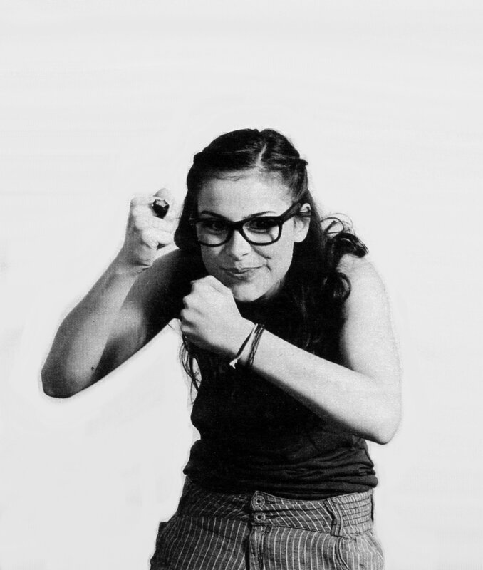 Woman in Boxing Stance — Black, Playful