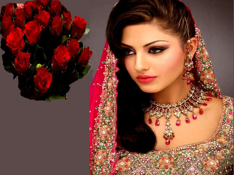 Woman in Bridal Attire — Pink, Dramatic