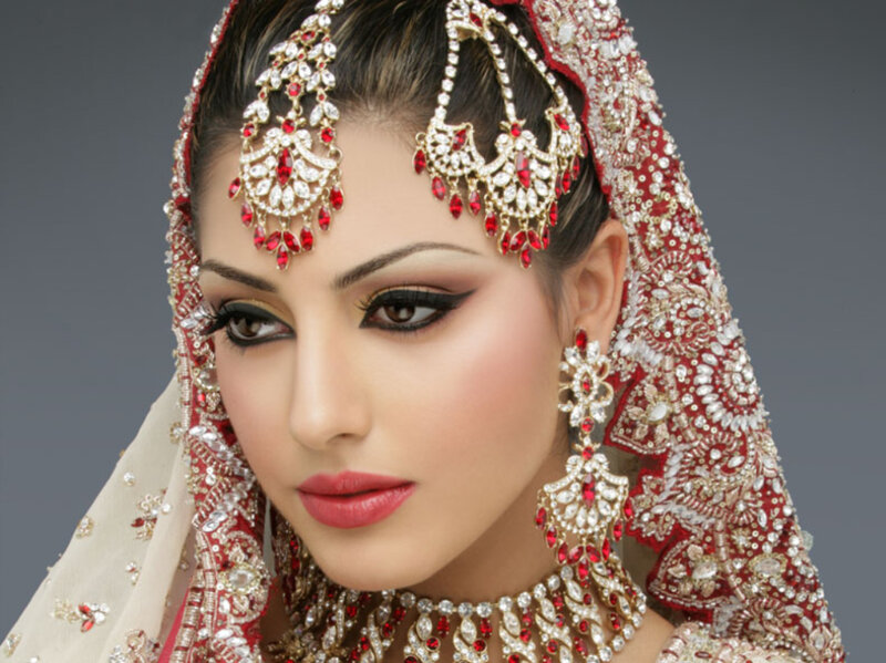 Woman in Bridal Attire — Red