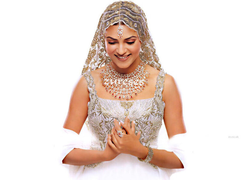 Woman in Bridal Attire — White